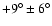 $+9^{\circ}\pm6^{\circ}$