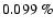 $0.099~\%$
