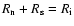 $R_{\rm n}+R_{\rm s}=R_{\rm i}$
