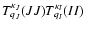 $T^{\kappa_J}_{q_J}(JJ) T^{\kappa_I}_{q_I}(II)$