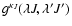 $g^{\kappa_{J}}(\lambda J, \lambda' J')$