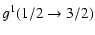 $\displaystyle g^{1}(1/2\rightarrow 3/2)$