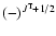 $(-)^{J^{\rm T}+1/2}$