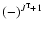$(-)^{J^{\rm T}+1}$