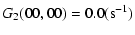 $\displaystyle G_2(00,00)=0.0(\mbox{s}^{-1})$