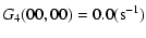 $\displaystyle G_4(00,00)=0.0(\mbox{s}^{-1})$