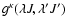 $g^{\kappa} ( \lambda J, \lambda 'J')$