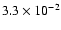 $3.3\times 10^{-2}$