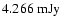 $4.266 ~ \rm mJy$