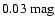 $0.03\rm ~mag$