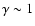 $\gamma \sim 1$