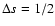 $\Delta s
= 1/2$
