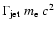 $\Gamma_{\rm jet}~m_{\rm e}~c^2$