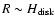 $R \sim H_{\rm disk}$