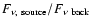 $F_{\nu,~{\rm source}}/F_{\nu~{\rm back}}$
