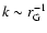 $k \sim r_{\rm G}^{-1}$