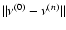 $\Vert\nu^{(0)} -\nu^{(n)} \Vert$