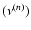 $(\nu^{(n)})$