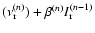 $(\nu_{\rm r}^{(n)}) + \beta^{(n)} I_{\rm r}^{(n-1)}$