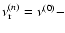 $\nu_{\rm r}^{(n)}= \nu^{(0)} - $