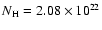 $N_{\rm H}=2.08\times 10^{22}$