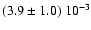 $(3.9\pm1.0)~10^{-3}$
