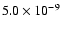 $5.0\times 10^{-9}$