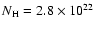 $N_{\rm H}=2.8\times 10^{22}$