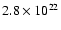 $2.8\times 10^{22}$