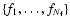 $\{f_1,\dots,f_{N_{\rm f}}\}$