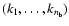 $(k_1,\dots,k_{n_{\rm b}})$