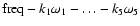 ${\rm freq}-k_1\omega _1-\dots -k_5\omega _5$
