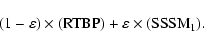 \begin{displaymath}(1-\varepsilon) \times ({\rm RTBP}) + \varepsilon \times (\sssm_1). \end{displaymath}