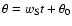 $\theta=w_{\rm S}t+\theta_0$