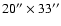 $20\arcsec\times33\arcsec$