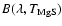 $B(\lambda,T_{\rm MgS})$