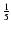${1}\over{5}$