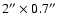 $2\arcsec \times 0.7\arcsec$
