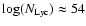 $\log(N_{\rm Lyc}) \approx 54$
