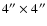 $4\arcsec \times 4 \arcsec$