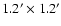$1.2\arcmin \times 1.2\arcmin$
