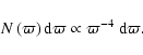 \begin{displaymath}N\left(\varpi\right) \rm {d}\varpi \propto \varpi^{-4} ~ \rm {d}\varpi.
\end{displaymath}
