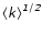 $\mathsfsl{\left< k \right> ^{1/2}}$