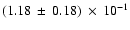 $(1.18\: \pm\: 0.18)\:\times\:10^{-1}$