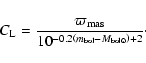 \begin{displaymath}C_{{\rm L}}=\frac{\varpi _{\rm {mas}}}
{10^{-0.2\left(m_{{\rm bol}}-M_{{\rm bol \odot}}\right)+2}}\cdot
\end{displaymath}