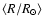 $\left< R/R_{\odot} \right> $