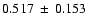 $0.517\:\pm\:0.153$
