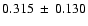 $0.315\:\pm\:0.130$