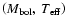 $\left(M_{\rm {bol}},~T_{\rm {eff}}\right)$