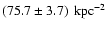 $\left(75.7\pm3.7\right)~\rm {kpc}^{-2}$